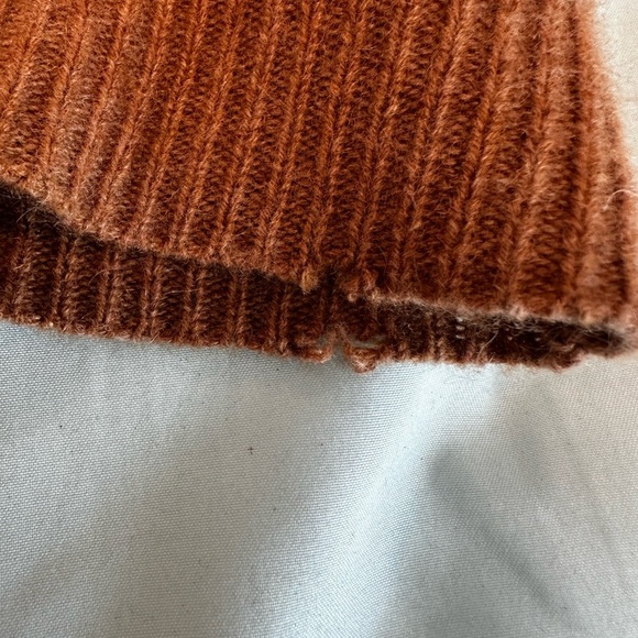 Naked Cashmere Women’s Sz:L Brown 100% Cashmere Ribbed V Neck Sweater Vest - Picture 11 of 11